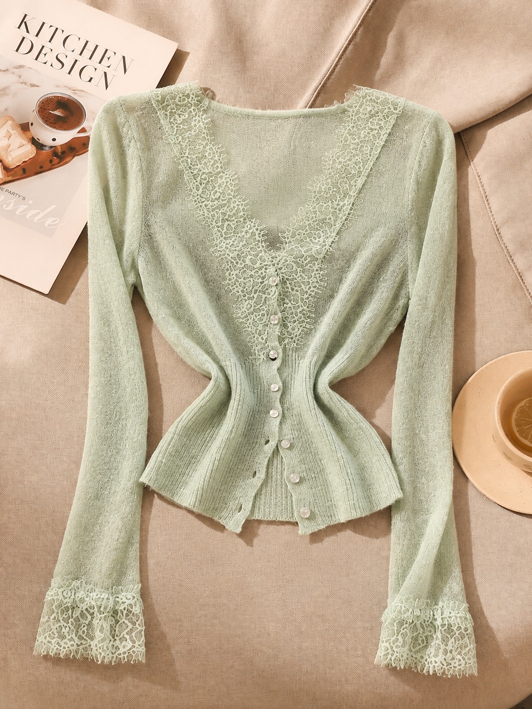 Alicelily Intricate Lace Cardigan