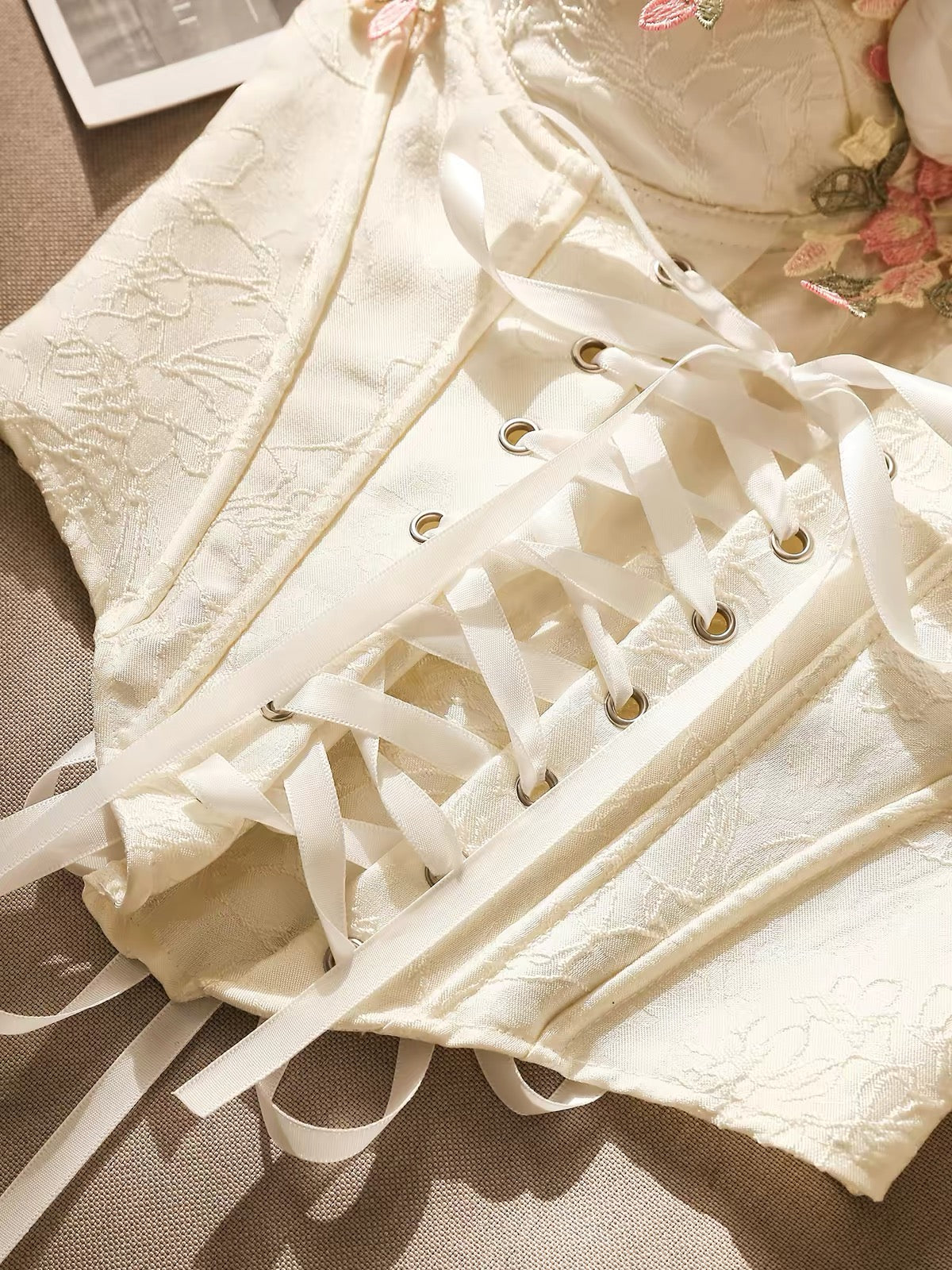 Poinsetta Lace Up Corset