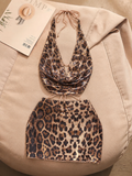 Alicelily Wild Halter Skirt Set