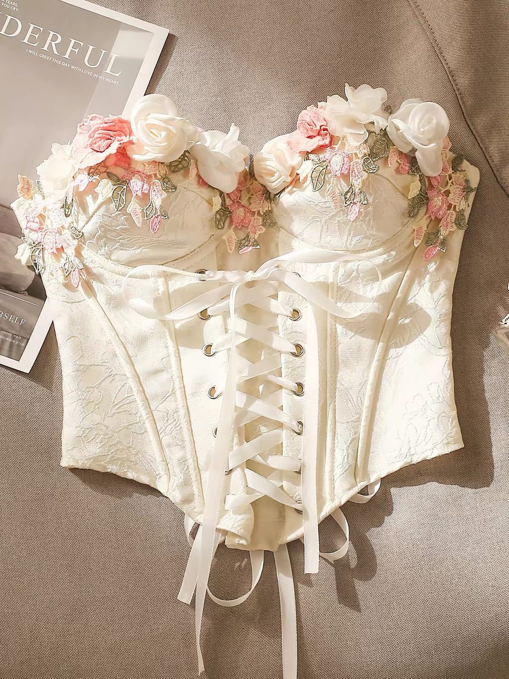 Poinsetta Lace Up Corset