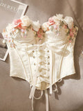 Poinsetta Lace Up Corset
