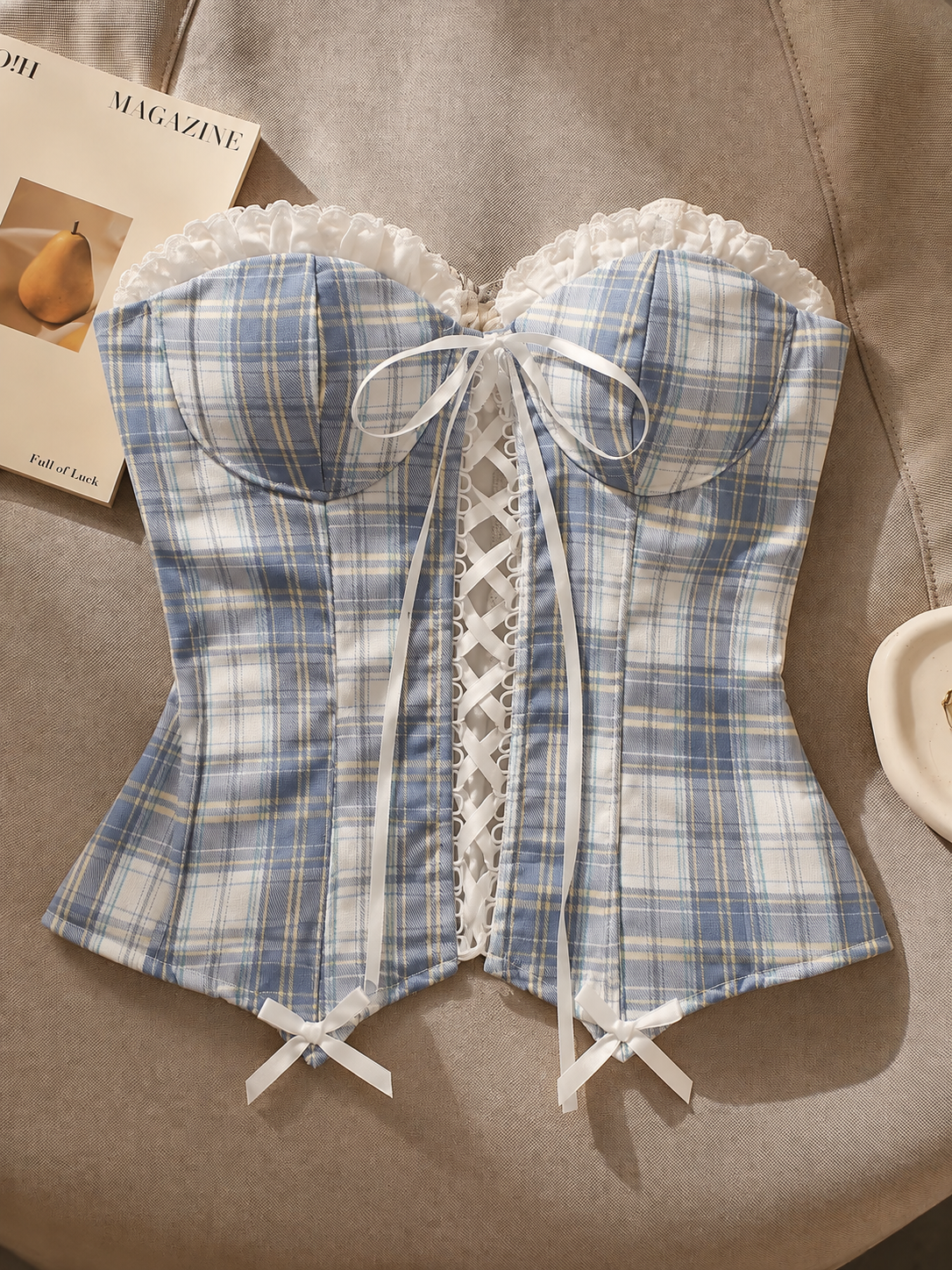 Kacey Plaid Corset