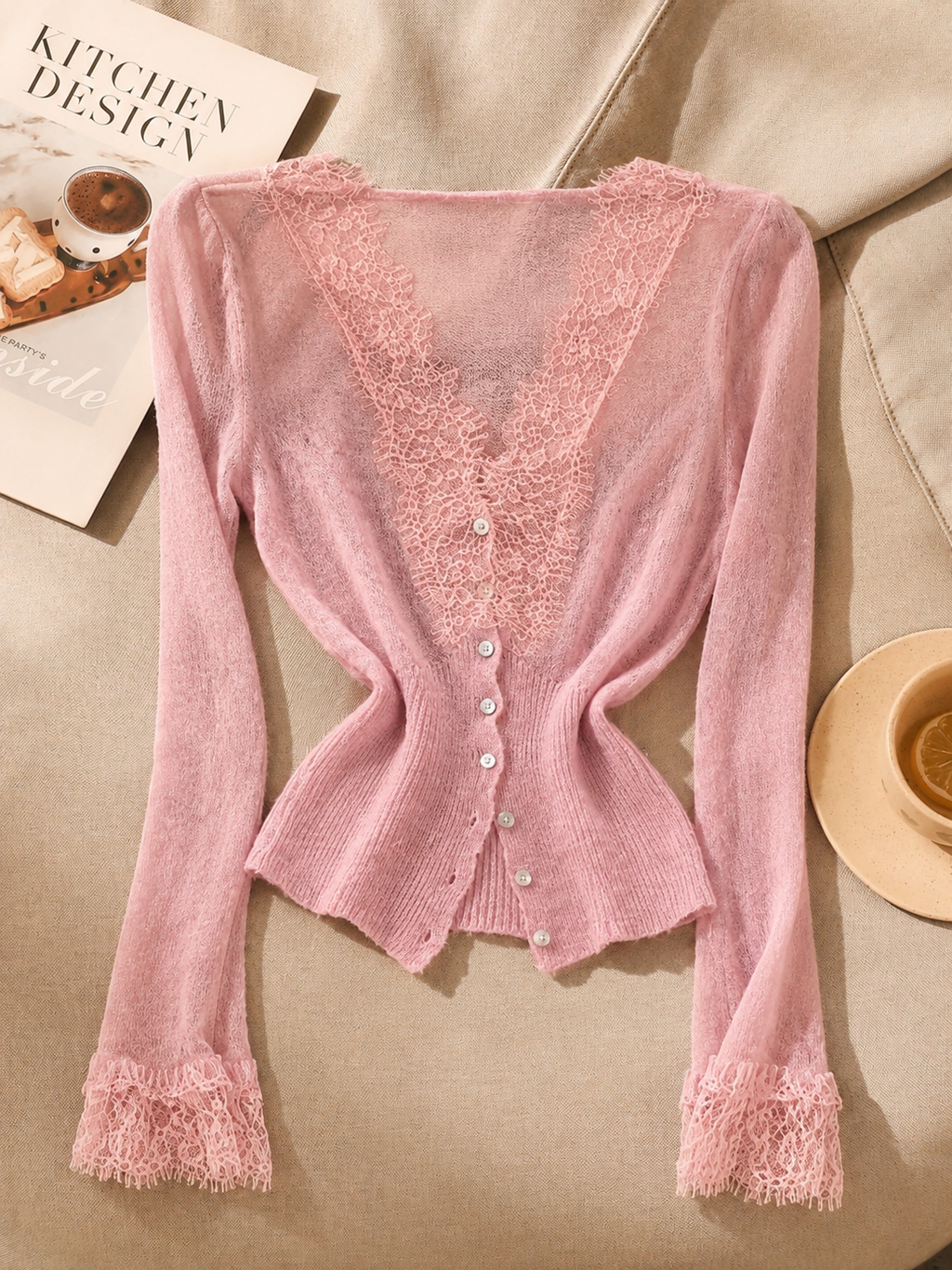 Alicelily Intricate Lace Cardigan