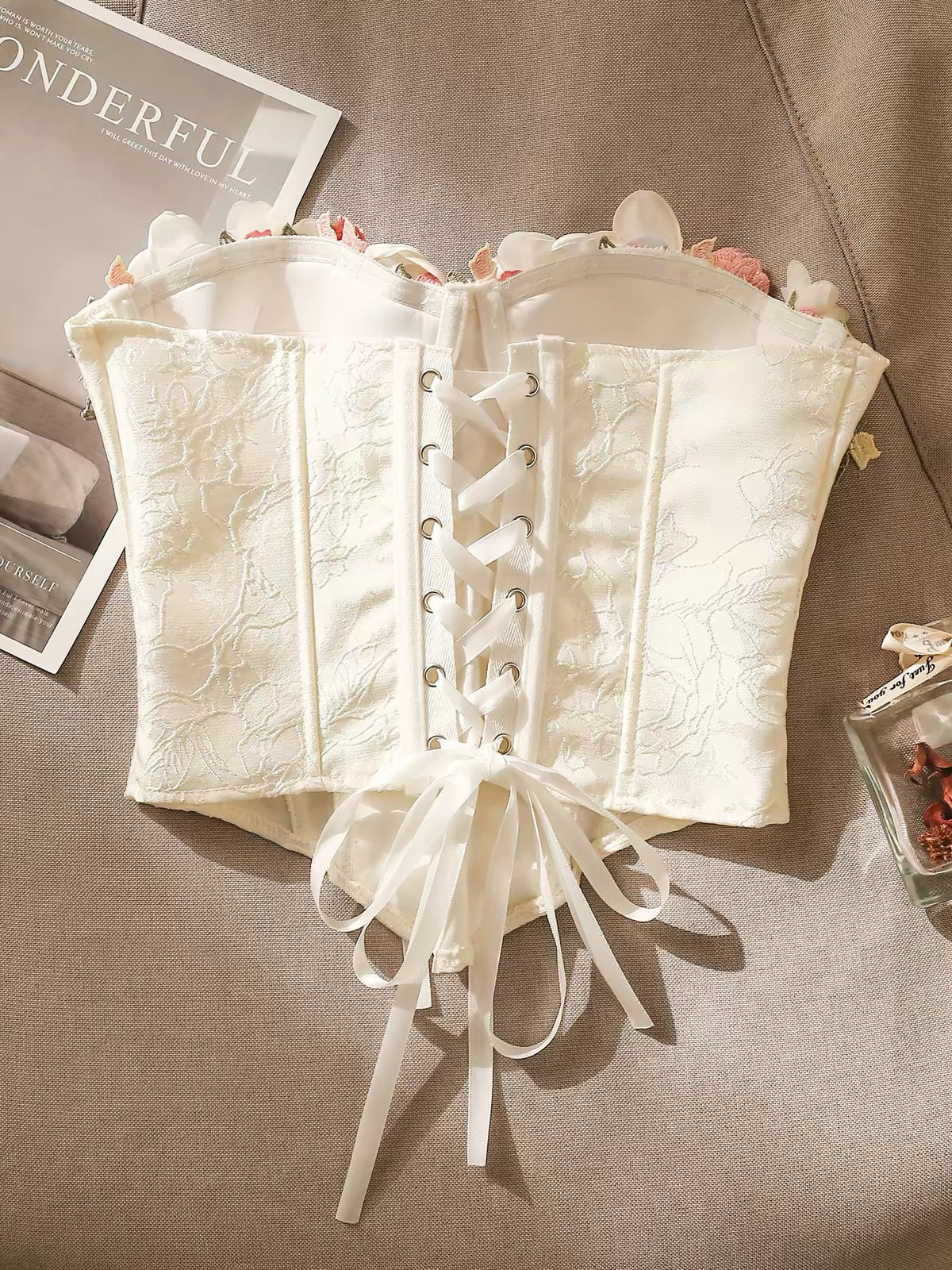 Poinsetta Lace Up Corset