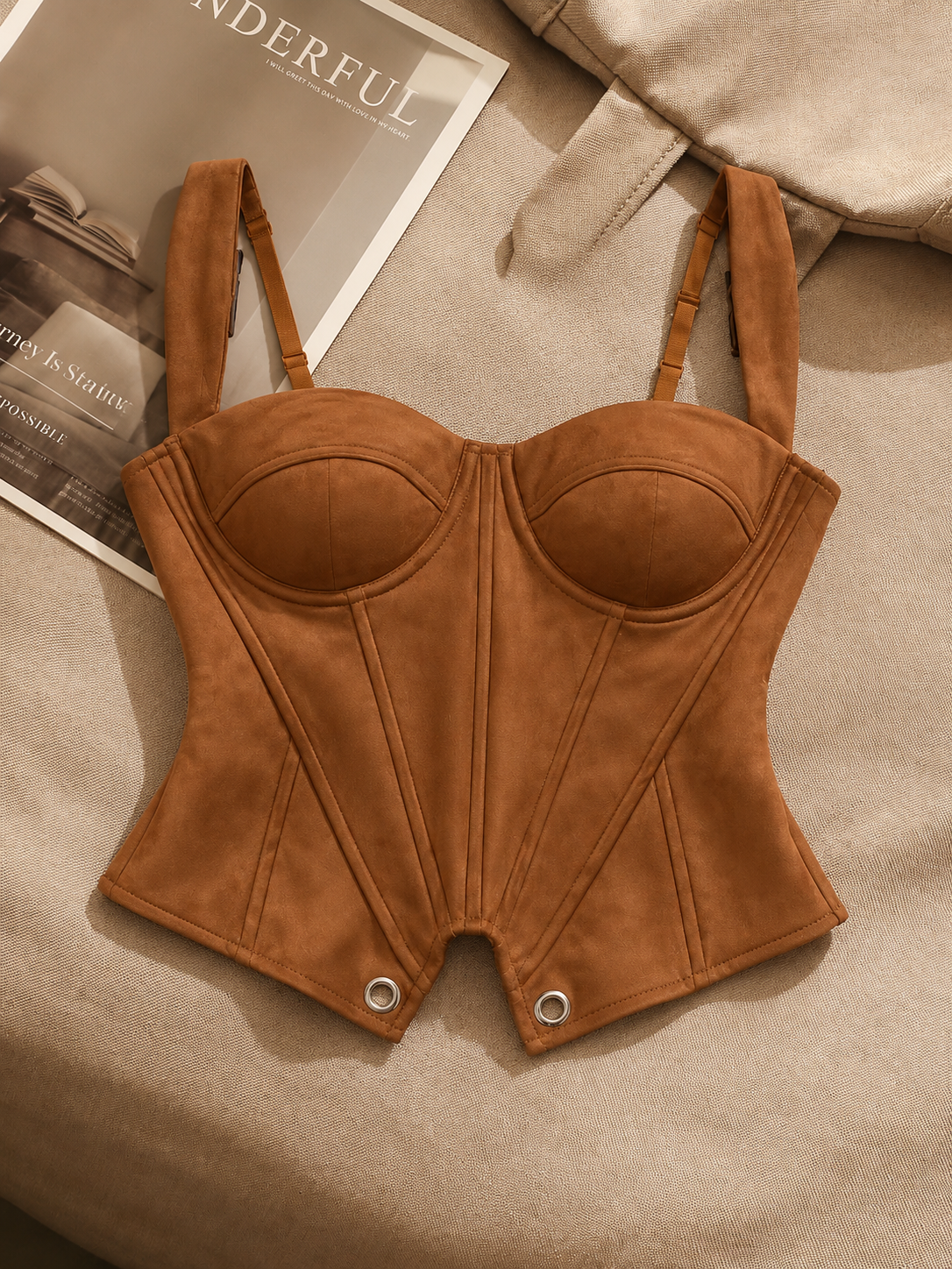 Chestnut Bustier Top