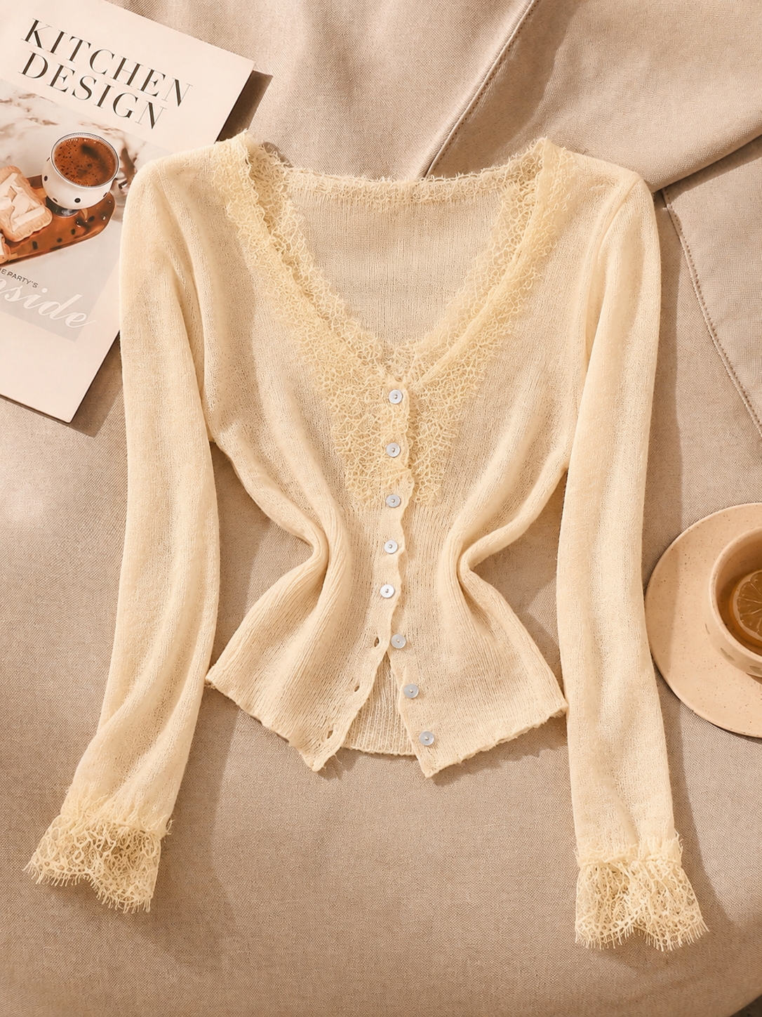 Alicelily Intricate Lace Cardigan
